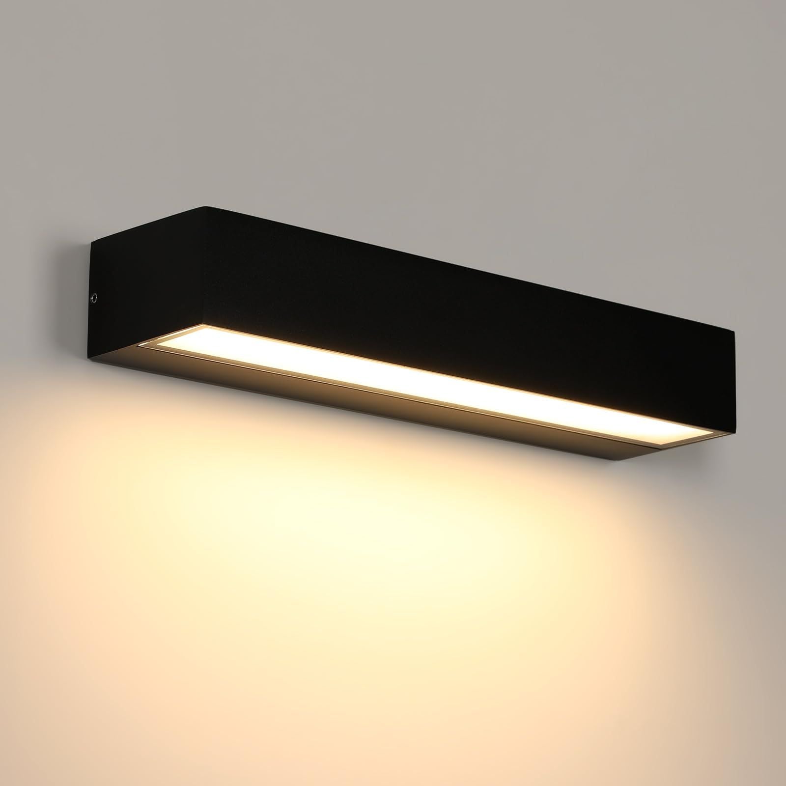 Outdoor Wall Light with Motion Sensor IP65 350° Rotatable Warm 3000K - Black