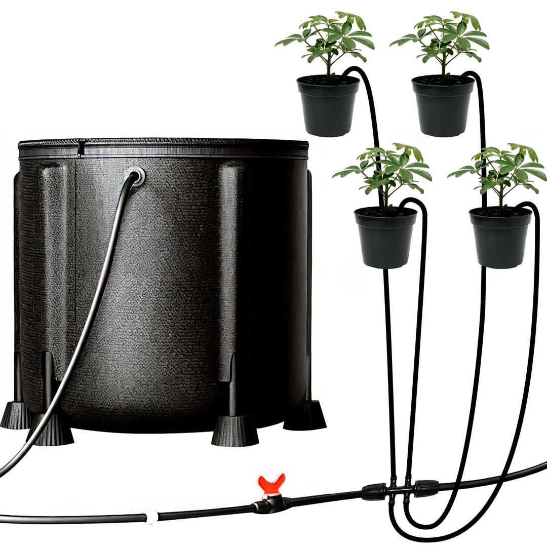 Indoor Automatic Irrigation Kit 50L Foldable Bucket 25W Pump 8 Drip Nozzles – For Houseplants