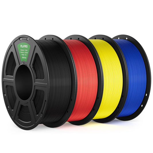 PLA Pro 3D Printer Filament 1.75mm Strong Toughness ±0.02mm – Black/Red/Yellow/Blue 4KG