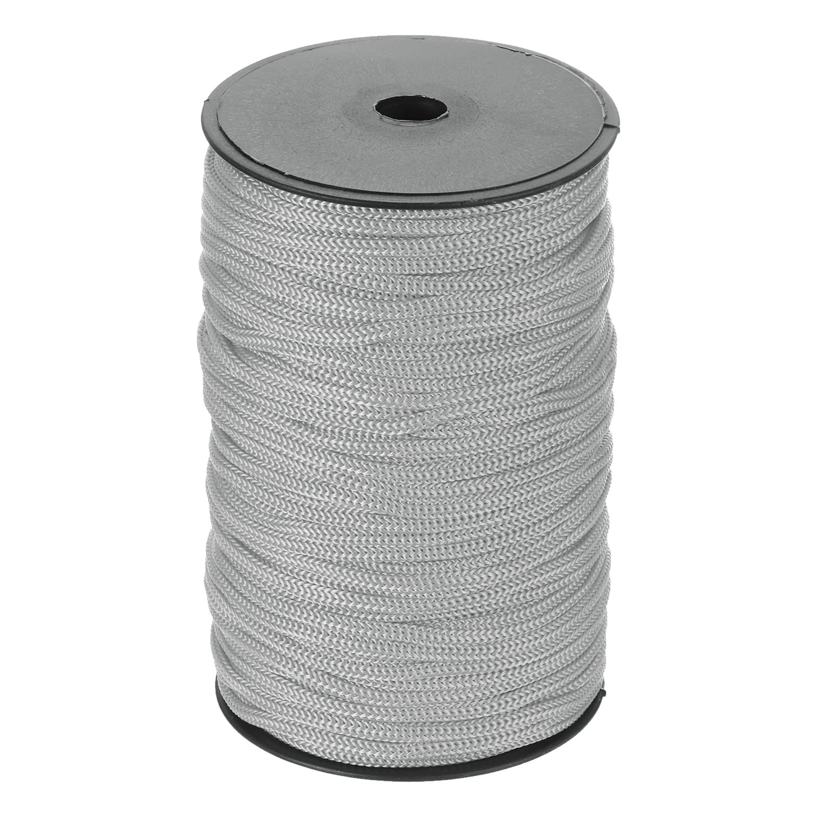 Polypropylene Braided Utility Rope 1/4 inch Hollow 328 ft for Camping Clothesline – Light Grey 328 ft - Mixed Box