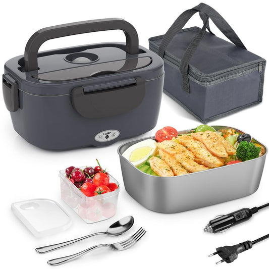 Electric Thermal Lunch Box 1.5L 80W Leakproof Removable Container 12/24/230V Portable