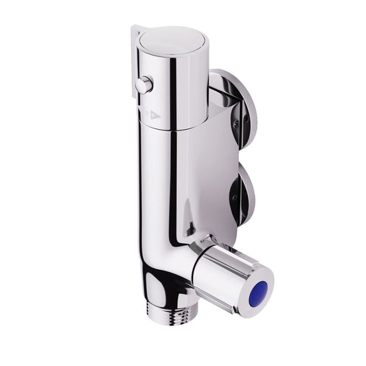 Thermostatic Vertical Shower Mixer Caravan Shower Tap Mini Bar Solid Brass – Chrome