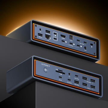 iVANKY 23-in-1 Thunderbolt 5 Dock Triple 6K@60Hz 140W PD 2.5GbE SD/TF – FusionDock Max