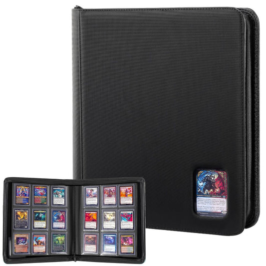 Top Loader Binder for Cards Holds 324 Toploaders – Compatible with TCG, MTG – Black