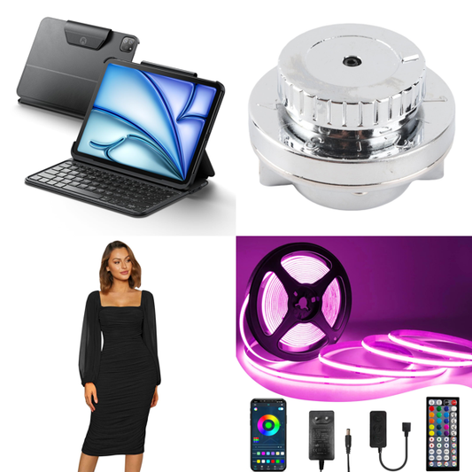 Pallet – Mixed Goods – iPad Cases, LED Strips, Evening Dresses, Swimwear, Curtains, Tools