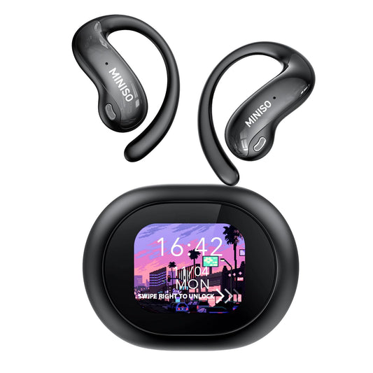 MINISO Language Translator Headphones 3-in-1 AI Real-Time 134 Languages LCD Touchscreen – MS188