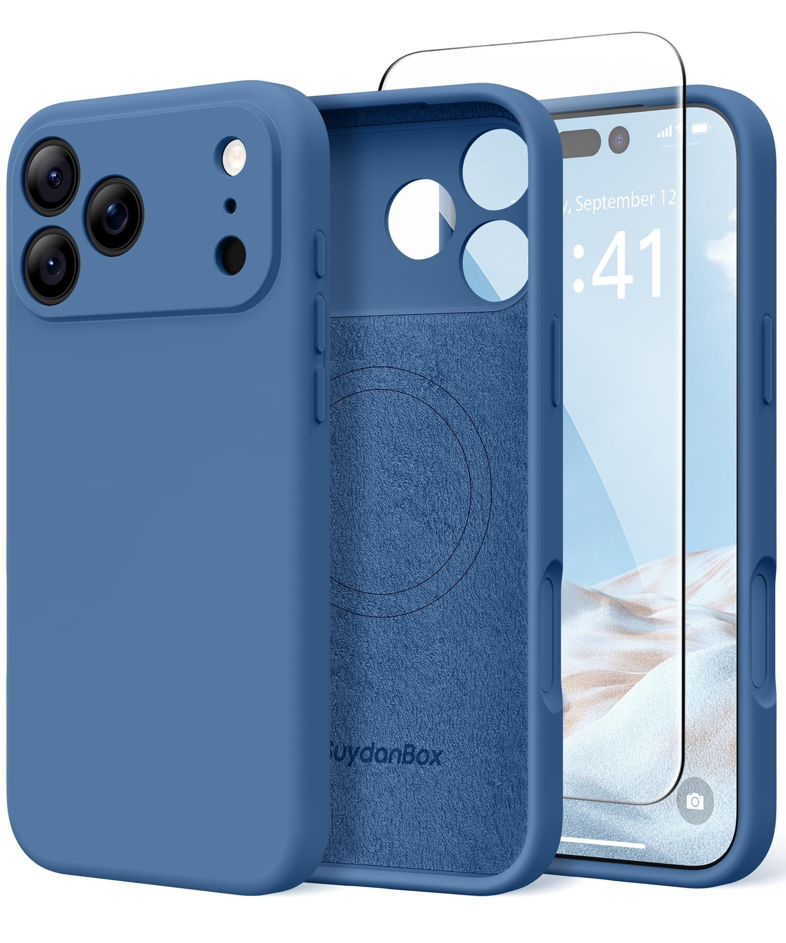 iPhone 17 Pro Magnetic Case MagSafe Full Camera Protection Shockproof – Sea Blue