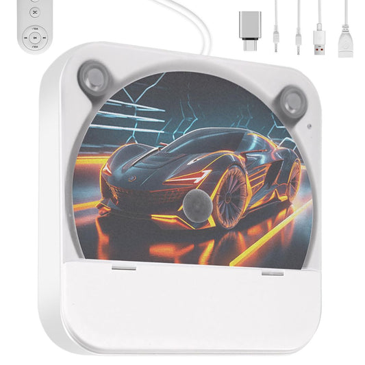 External Car CD Player USB Connection Portable CD Drive for Cars & PCs – Black