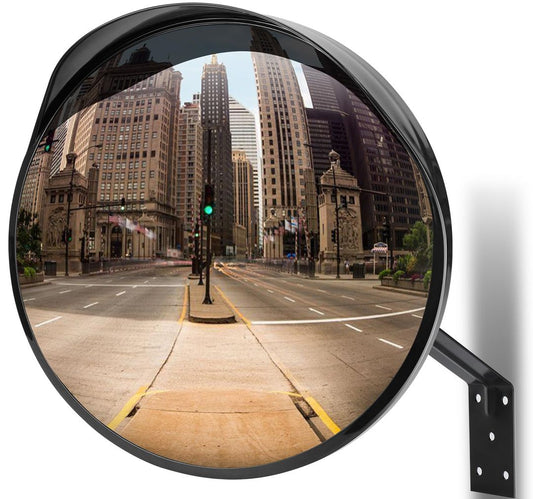 Moveland Convex Traffic Mirror for Garage Entrance, Adjustable Wide Angle View – 30 cm