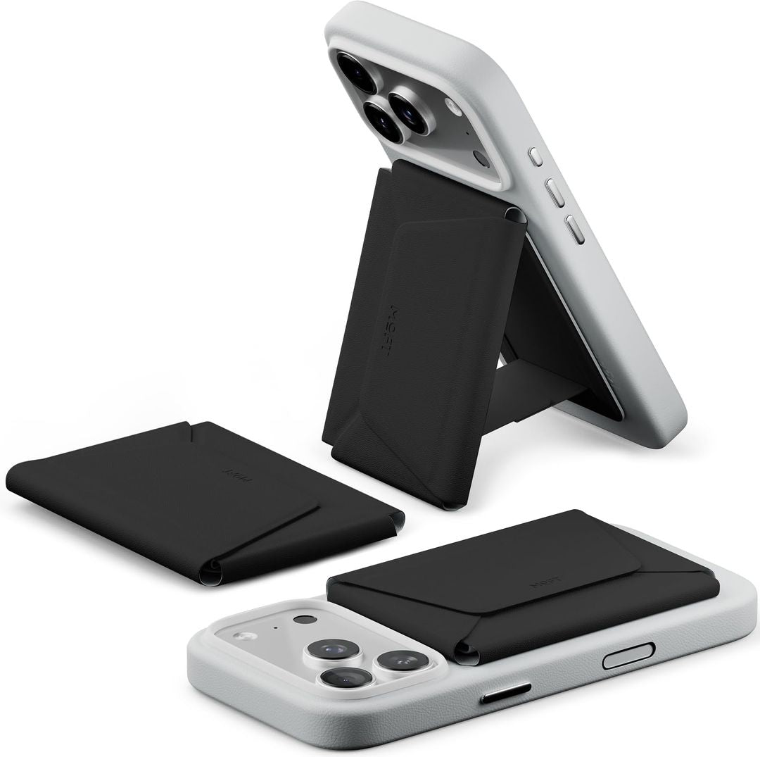 MOFT MagSafe Wallet 8-Card RFID Blocking Pull-Access Magnetic Phone Stand – Jet Black