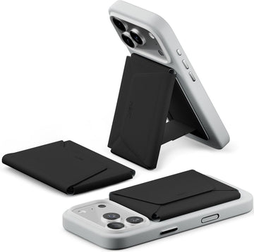 MOFT MagSafe Wallet 8-Card RFID Blocking Pull-Access Magnetic Phone Stand – Jet Black