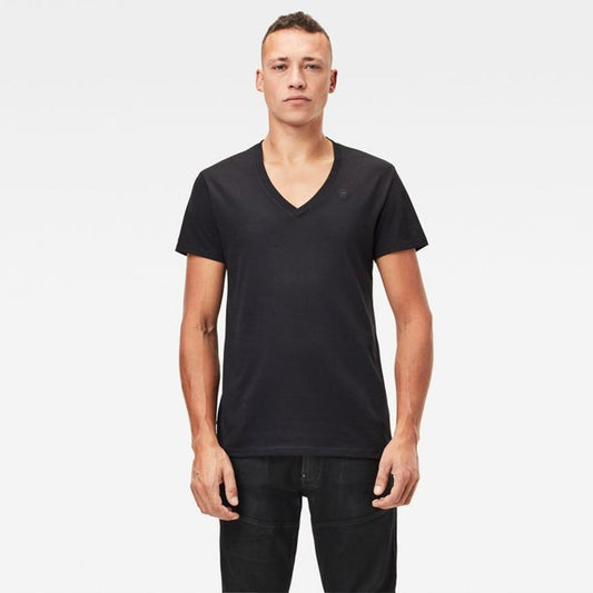 G-Star RAW Base Heather V T Short Sleeve 2-Pack Solid Black - S