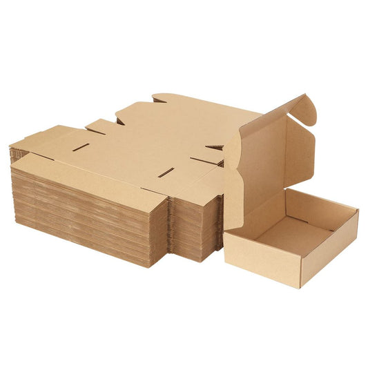 Pack of 50 Cardboard Boxes with Lids 17.8x12.7x5.1cm – White