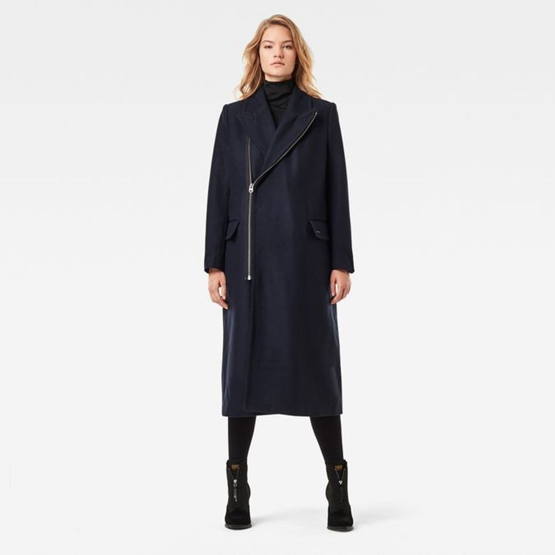 G-Star RAW Captain Wool Coat Women Mazarine Blue - S
