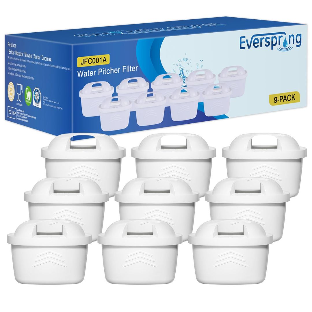 Water Filter Cartridges Compatible with Brita Maxtra+ – 9 Pieces