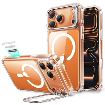 ESR iPhone 17 Pro Case Military-Grade Protection with Kickstand – Clear