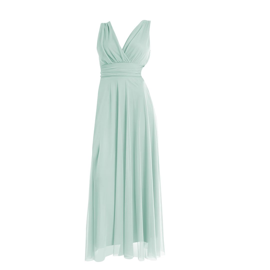 VALORIALUXE Women's Long Tulle V-Neck Dress – Coccole Bovine L
