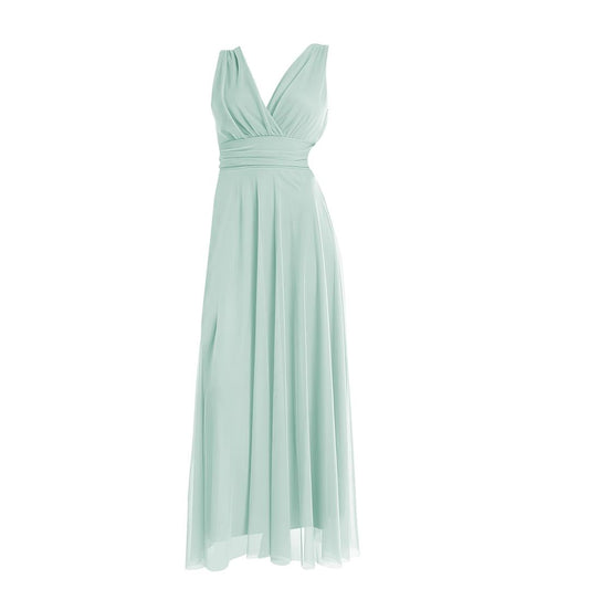 VALORIALUXE Women's Long Tulle V-Neck Dress – Coccole Bovine L