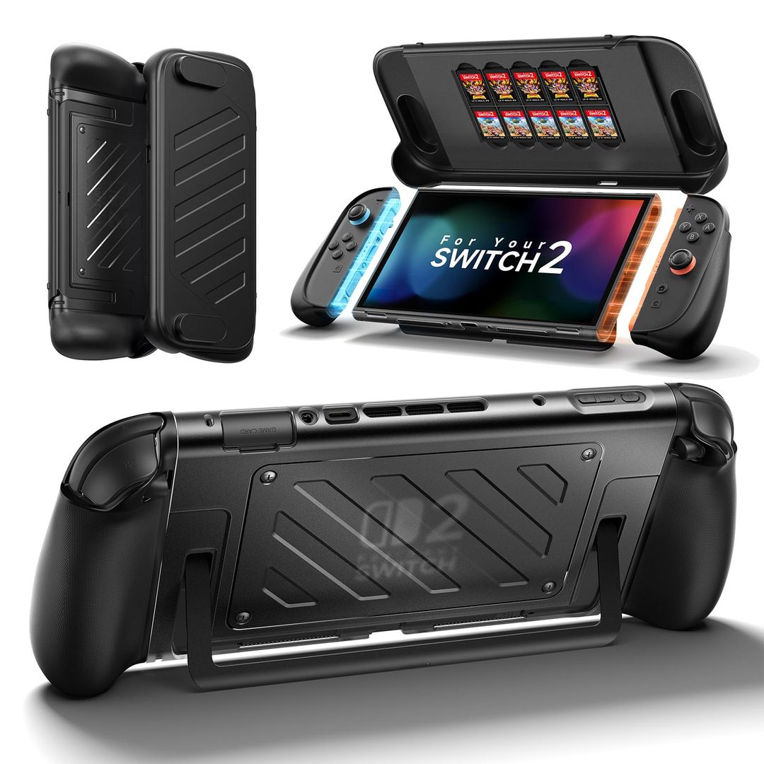 JSAUX Split Protective Case for Switch 2 – TPU Midframe, PC Cover, Ergonomic Grip