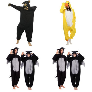 Adult Dragon Onesie Costume Jumpsuit Unisex Halloween Pyjama – Black M - Mixed Box