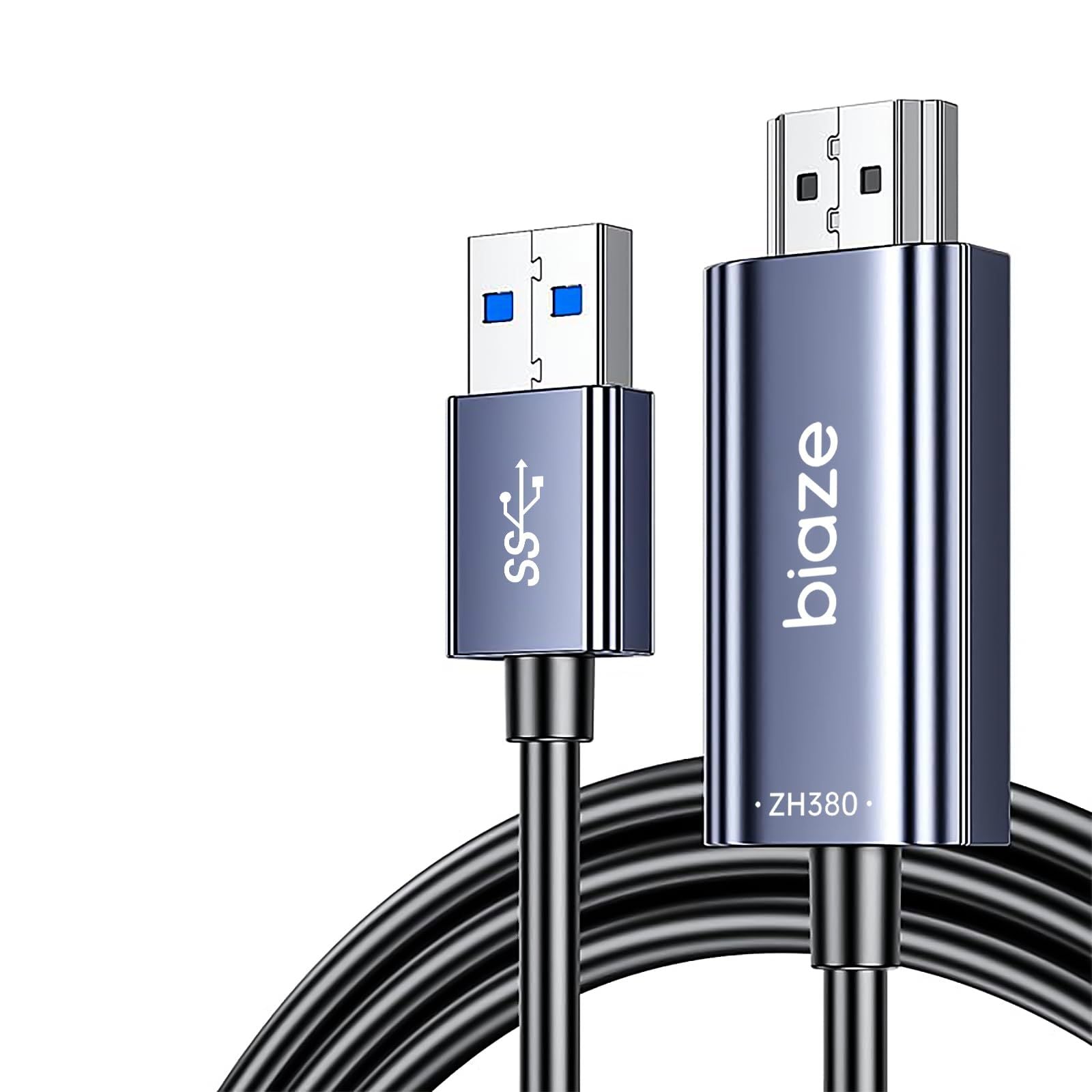 USB-A 3.0 to HDMI Adapter Cable Unidirectional 1080p 60Hz 5Gbps – 2m