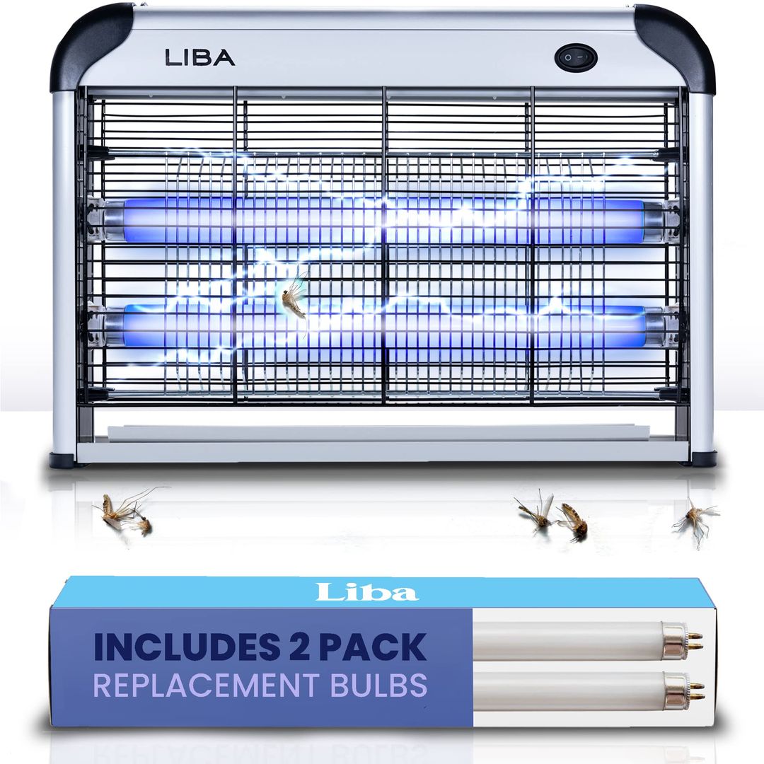 Electric Insect Killer 20W Fly Mosquito Moth Catcher with 2 Bulbs – White