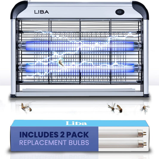 Electric Insect Killer 20W Fly Mosquito Moth Catcher with 2 Bulbs – White