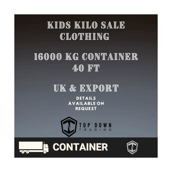 Kids Kilo Sale KG Clothing Container 40ft