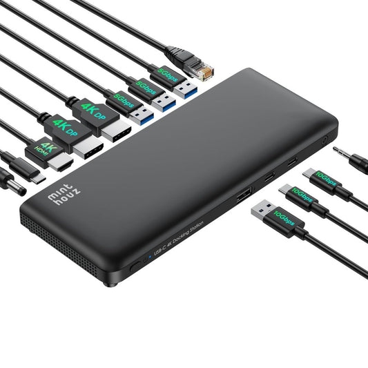 Thunderbolt 4 Docking Station 8K Dual HDMI 160W 7x USB 2.5G Ethernet
