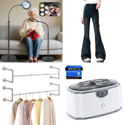 Pallet – Home & Industrial – Magnifying Lamps, Cleaning Mops, Clothes Rails, Furniture Casters, Shoe Racks