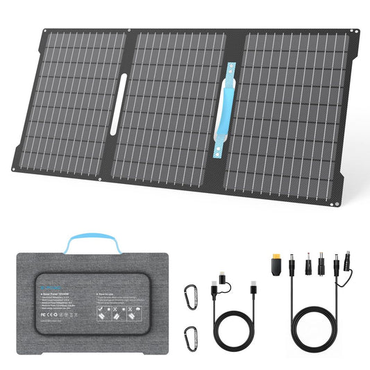 45W Portable Solar Panel Charger USB-C PD 3.0 USB-A QC IP67 Waterproof – Outdoor