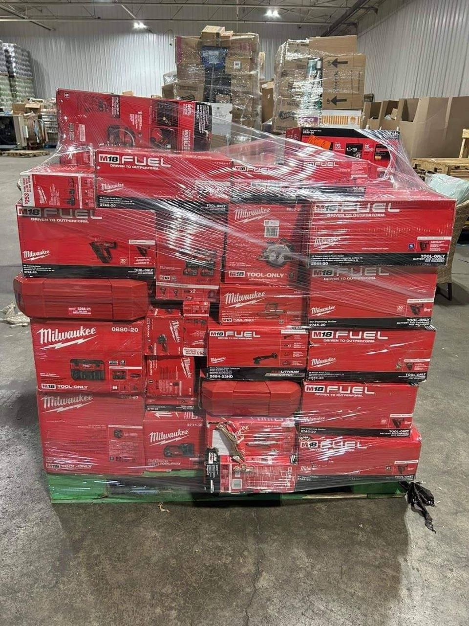 milwaukee tool pallets milwaukee tool pallets