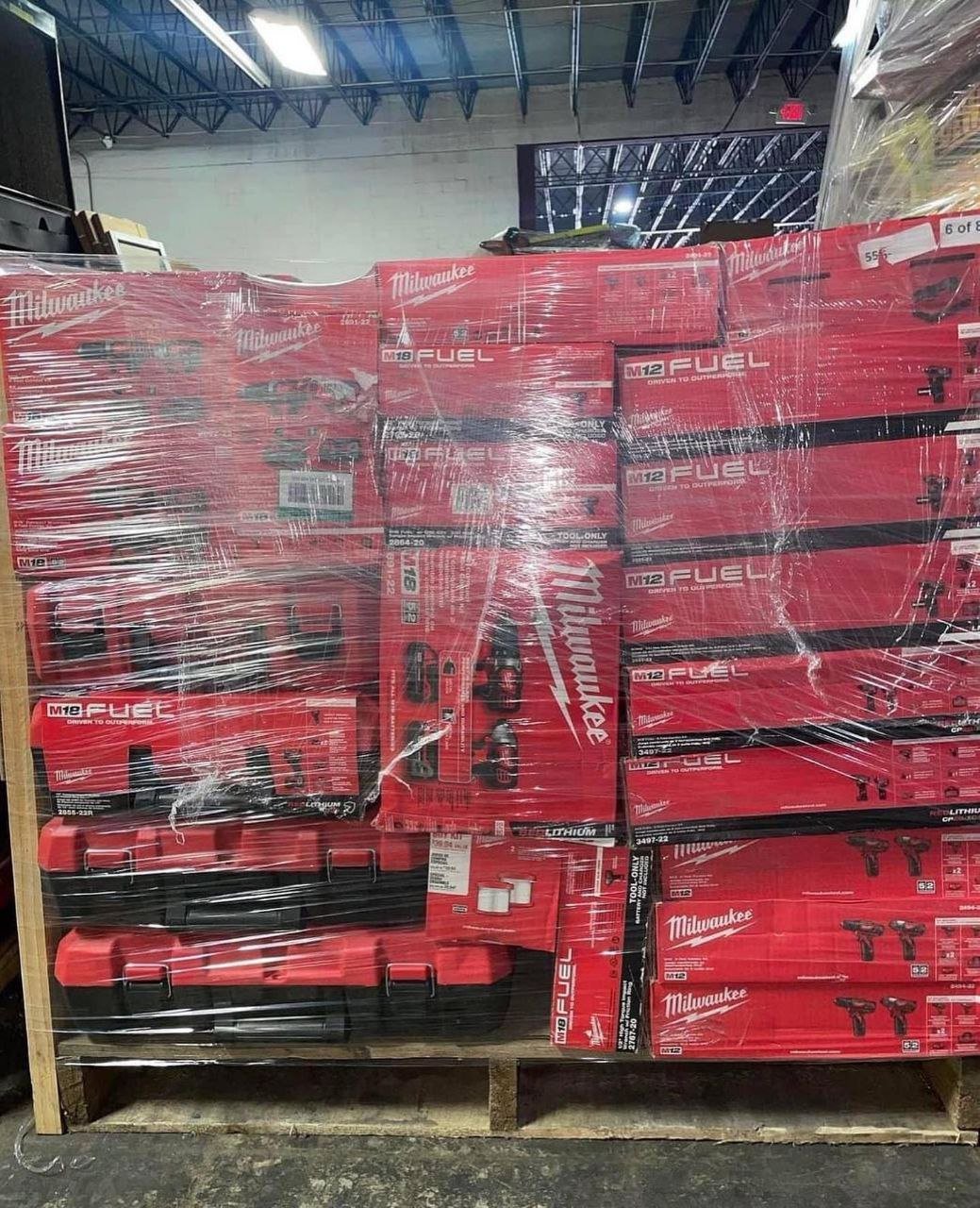 milwaukee tool pallets milwaukee tool pallets