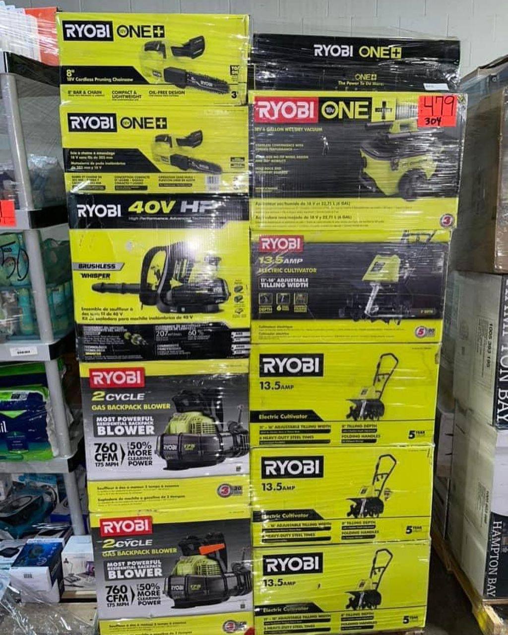 Ryobi tools pallet-bulk liquidation sales