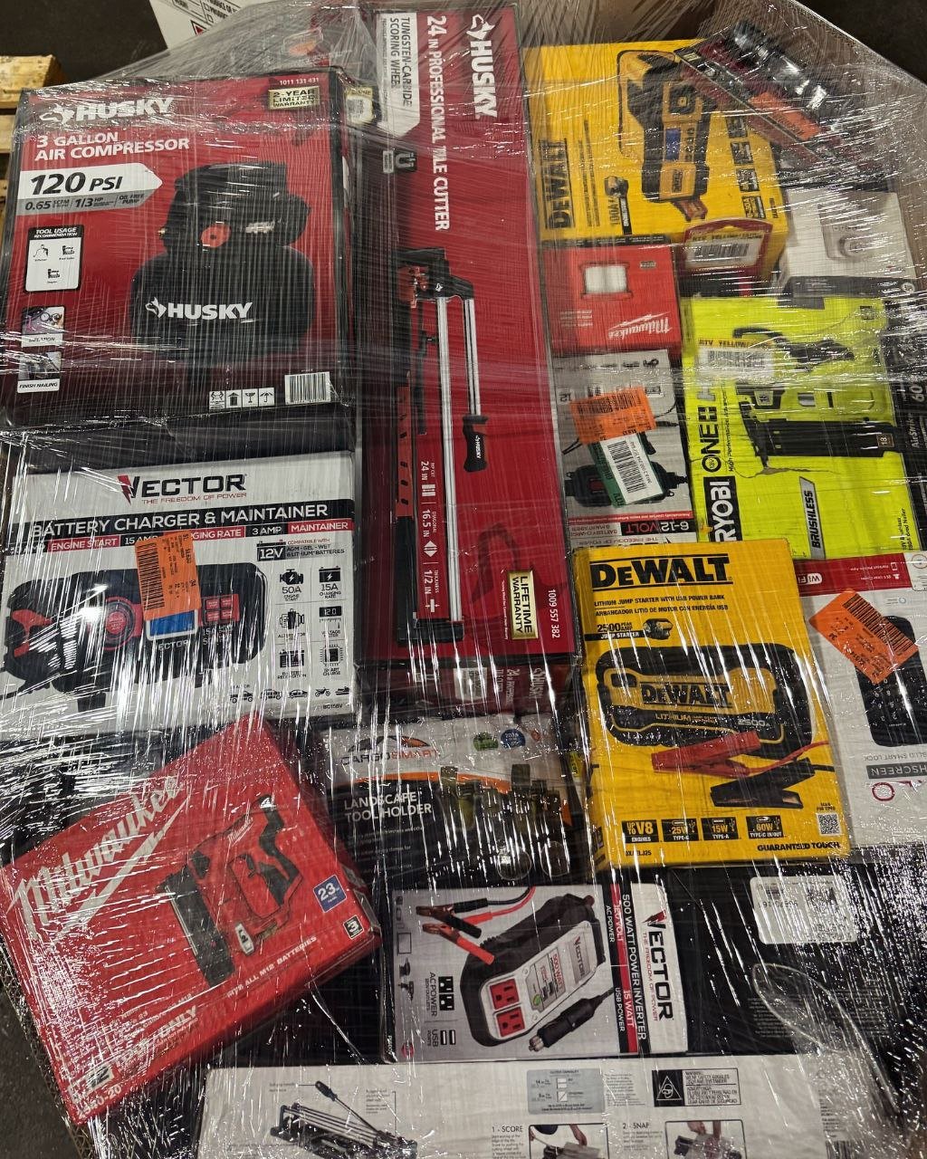 Tool Pallets – Featuring DeWalt, Milwaukee & Rigid Tools