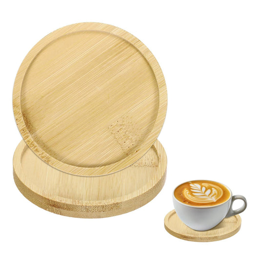 Round Wooden Coasters 2-Pack 95x95x10mm for Candles Cups Table Decor – 95x95x10mm - Mixed Box