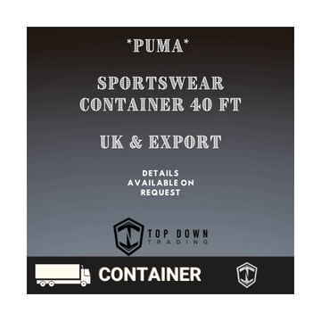 Puma Sportswear Wholesale Clothing Bulk Container