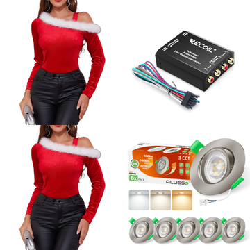 Pallet – Mixed Goods – Women's Christmas Sweaters, LED Spotlights, Repair Kit, Audio Converters, Cake Stands