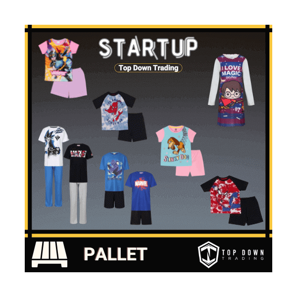 Wholesale Branded Kids Pyjamas Liquidation Pallet