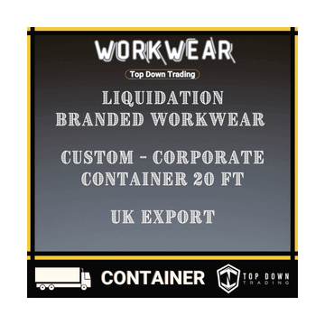 Wholesale Branded Workwear Liquidation Container 20ft
