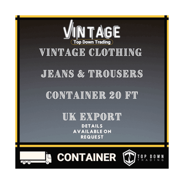 Wholesale Vintage Clothing Liquidation Container 20ft