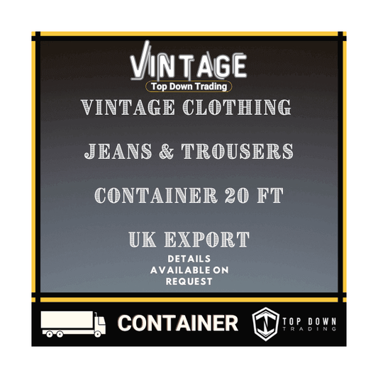 Wholesale Vintage Clothing Liquidation Container 20ft