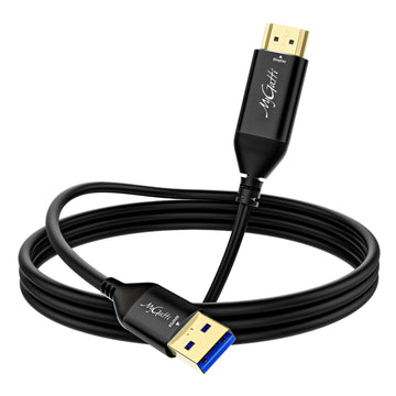 USB A to HDMI Adapter Cable 2M Unidirectional 2K/1080P for Monitor, Laptop – Black
