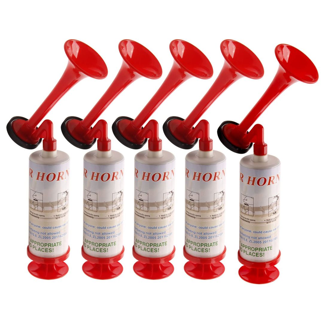 Mini Air Horn Hand Pump 5-Pack Loud Non-Toxic Noise Maker Toy